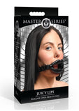 Juicy Lips Silicone Open Mouth Gag - Black