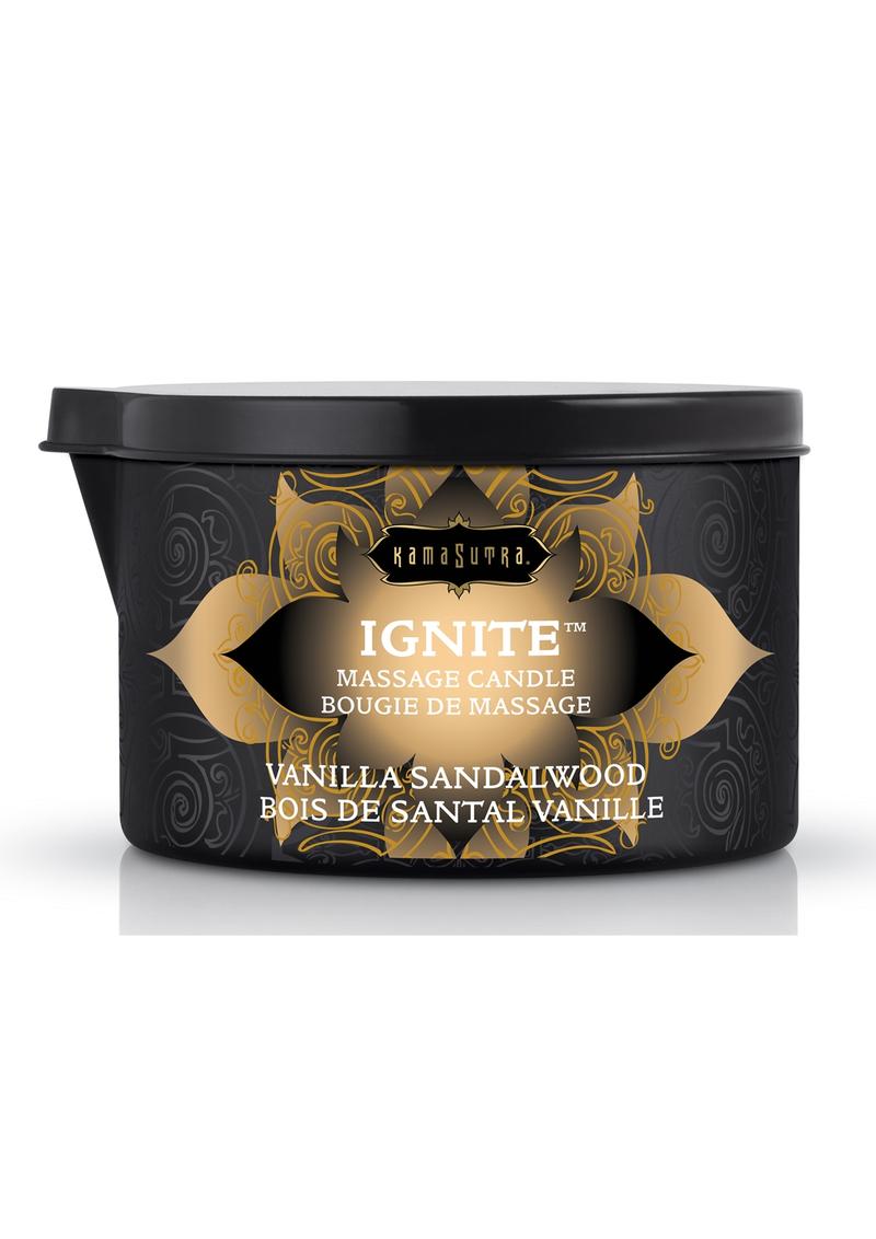 Kama Sutra Ignite Massage Candle Vanilla Sandalwood - 6oz