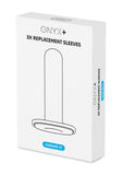 Kiiroo Onyx+ Replacement Sleeve - Clear/White - Standard Fit - 3 Per Pack