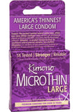 Kimono Microthin Large Condoms - Large - 3 Pack