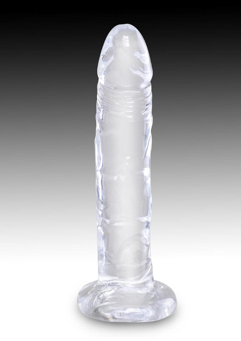 King Cock Dildo - Clear - 6in