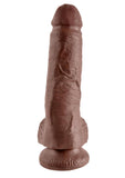 King Cock Dildo with Balls - Chocolate - 8in