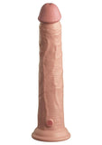 King Cock Elite Dual Density Silicone Dildo - Vanilla - 10in