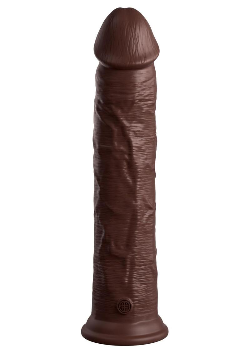 King Cock Elite Dual Density Silicone Dildo - Chocolate - 11in