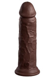 King Cock Elite Dual Density Silicone Dildo - Chocolate - 8in