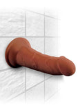 King Cock Plus Triple Density Dildo - Chocolate - 6in