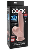 King Cock Triple Density Cock with Swinging Balls