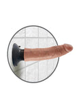 King Cock Vibrating Dildo - Caramel/Tan - 7in