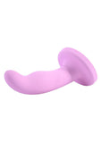 Lazre Silicone Curved Dildo with Suction Cup - Pink - 6in