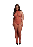 Le Desir Fishnet Lace Bodystocking - Queen - Sunset Glow - Orange - Queen