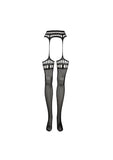 Le Desir Garterbelt Stockings with Open Design - Black - One Size