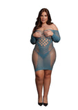 Le Desir Long Sleeved Net Mini Dress
