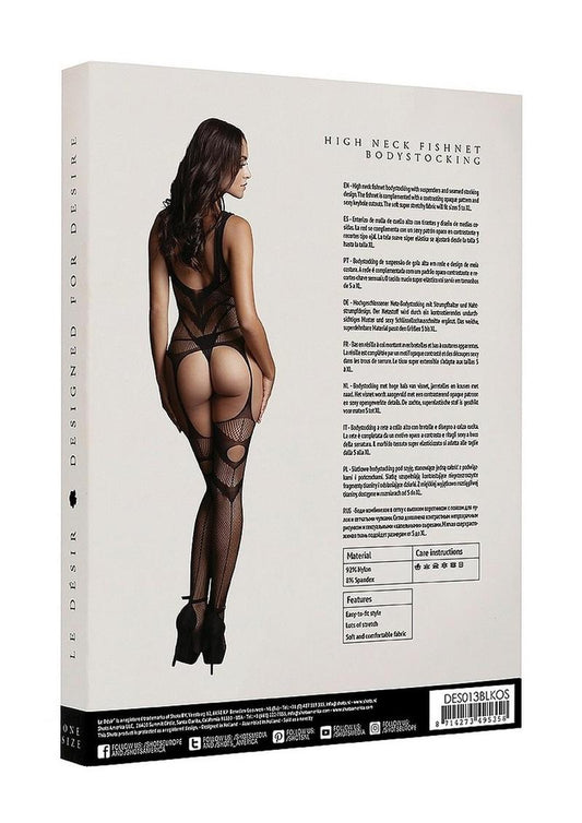 Le Desire Suspender Bodystocking - Black - One Size