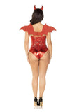 Leg Avenue Devil Kit Rhinestone Devil Wings and Horn Headband - Red - One Size - 2 Piece