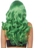 Leg Avenue Misfit Long Wavy Bang Wig - Green - One Size