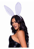 Leg Avenue Ruffle Bunny Ears - White - One Size