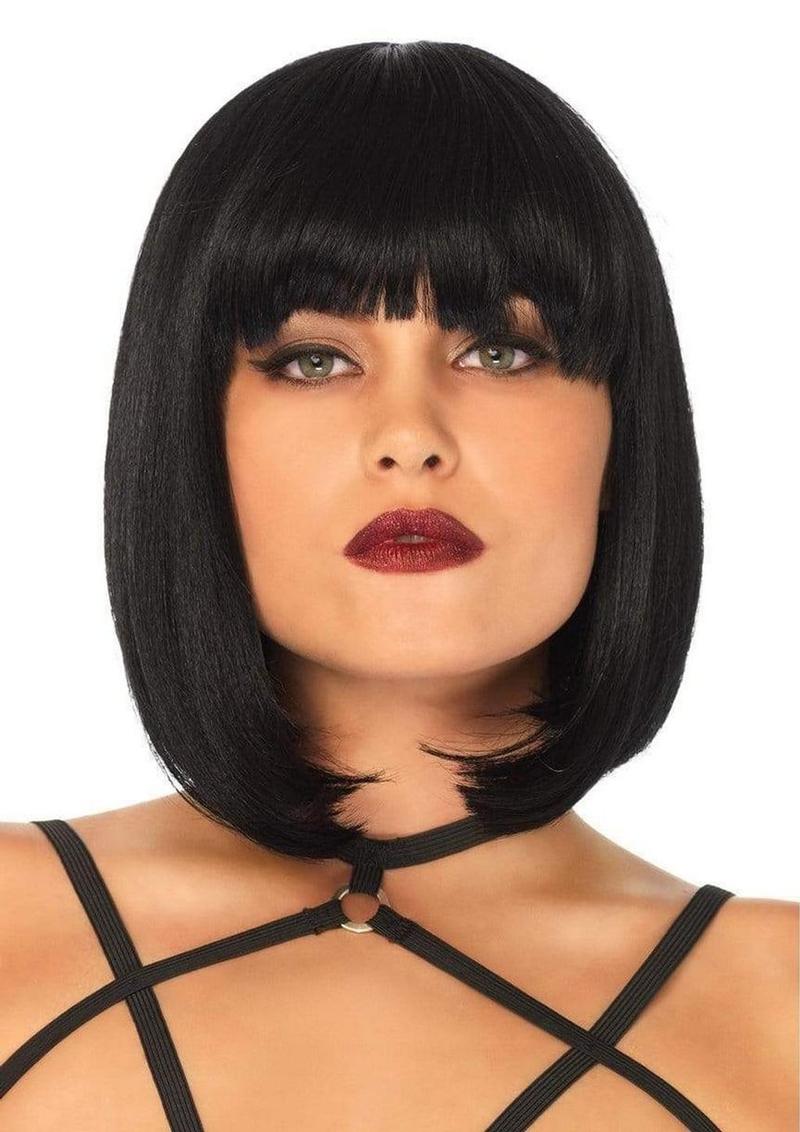 Leg Avenue Short Natural Bob Wig - Black - One Size