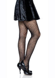 Leg Avenue Spider Lace Pantyhose - Black - One Size