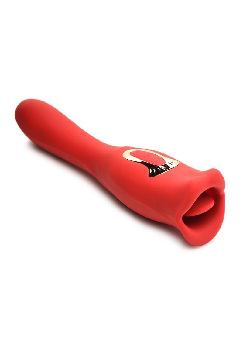 Lickgasm Kiss and Tell Pro Dual-Ended Kissing Rechargeable Silicone Vibrator - Red