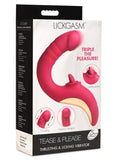 Lickgasm Tease and Please Rechargeable Silicone Thrusting Andamp; Licking Vibrator