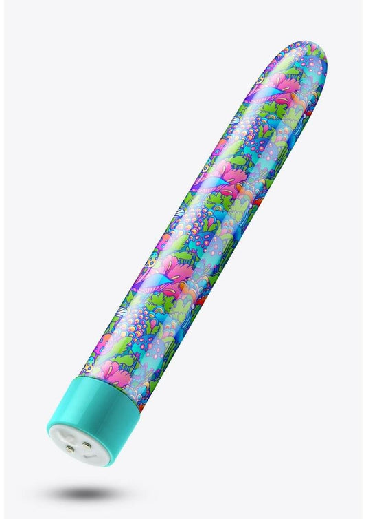 Limited Addiction Utopia Rechargeable Slimline Vibrator - Aqua/Green