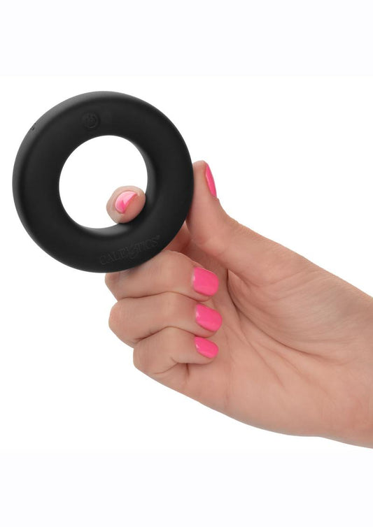 Link Up Optimum Rechargeable Silicone Cock Ring - Black