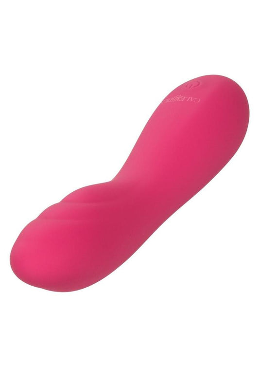 Liquid Silicone Pixies Ripple Rechargeable Vibrator - Pink