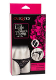 Little Black Thong Panty Vibe Massager with Remote Control - Black