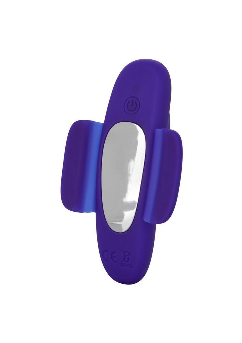 Calexotics Lock-N-Play Silicone Rechargeable Panty Vibe - Purple