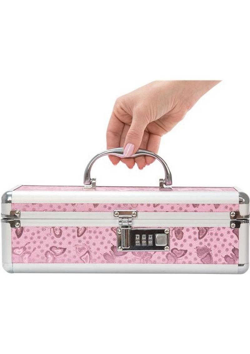 Lockable Vibrator Case - Pink - Medium/Small