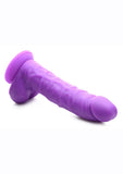 Lollicock Silicone Dildo with Balls - Grape/Purple - 7in