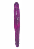 Lollicock Sweet Slim Stick Double Dildo - Grape - 13in