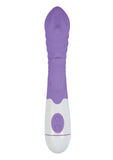 Lotus Sensual Massager #5 Silicone Rabbit Vibrator - Purple/White