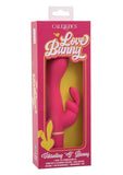 Love Bunny Vibrating G Bunny Rechargeable Silicone Rabbit Vibrator - Pink/Yellow