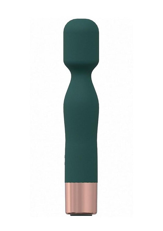 Loveline Glamour Silicone Rechargeable 10 Speed Mini Wand - Forest - Green