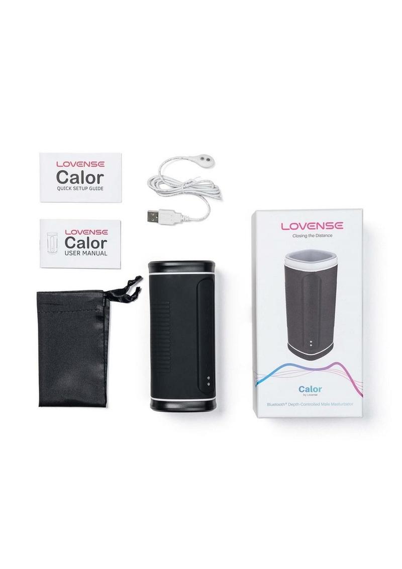 Lovense Calor Rechargeable Bluetooth Remote Stroker - Black