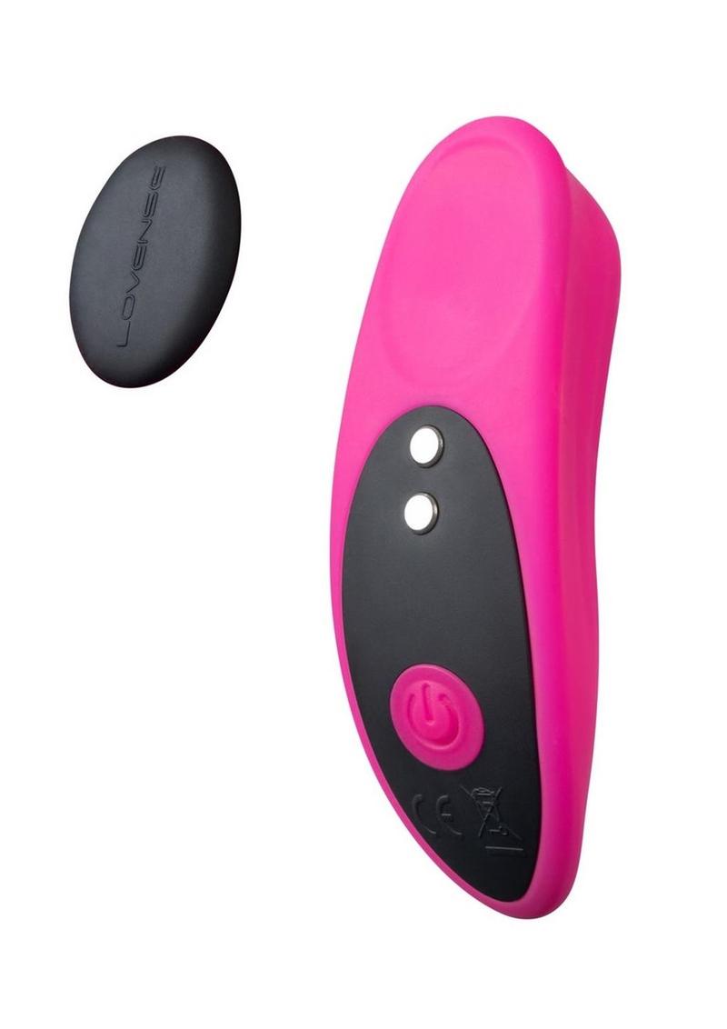 Lovense Ferri App Compatible Silicone Panty Vibrator - Black/Pink