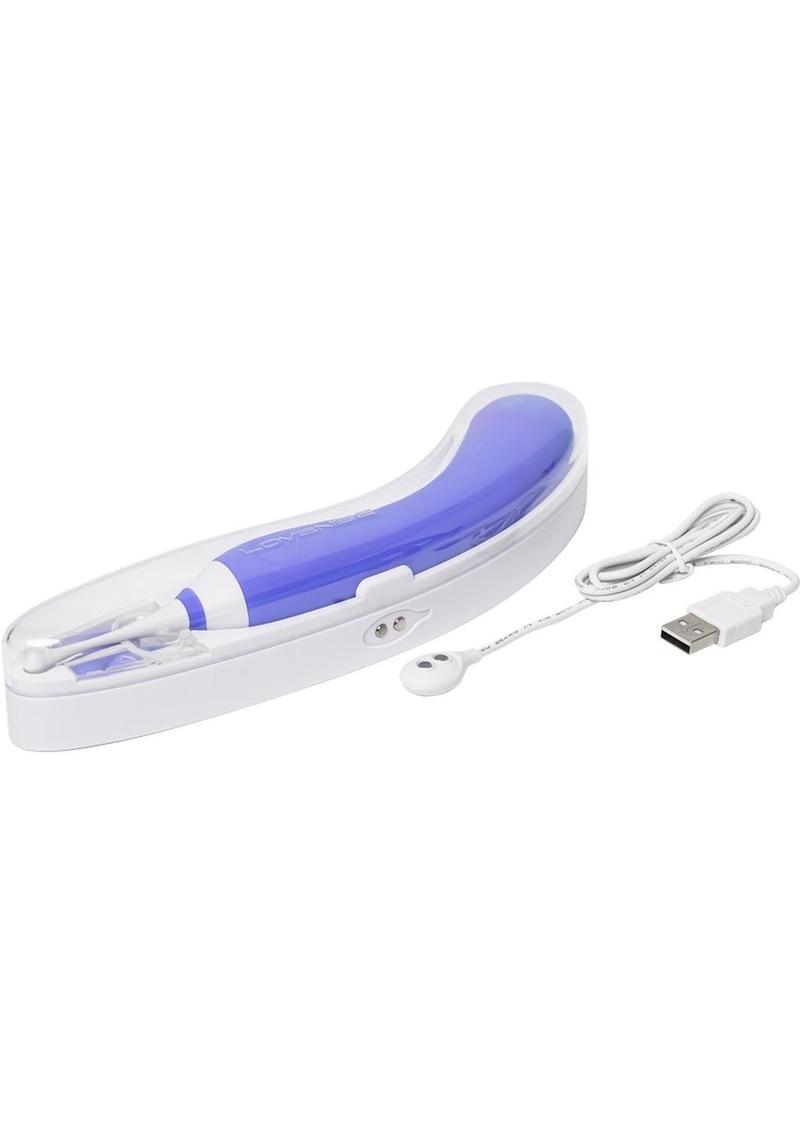 Lovense Hyphy Remote Controlled Silicone Dual End Vibrator - Purple