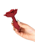 Lux Active Red Rose Silicone Anal Plug - Red