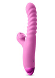 Luxe Nova Rechargeable Silicone Rabbit Vibrator - Pink