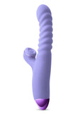 Luxe Nova Rechargeable Silicone Rabbit Vibrator - Purple