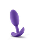 Luxe Wearable Vibra Slim Plug Silicone Butt Plug - Purple - Medium