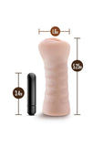 M For Men Ashley Vibrating Masturbator with Bullet - Pussy - Vanilla