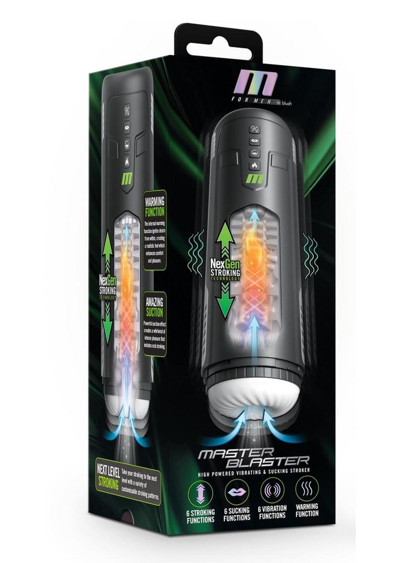 M For Men Master Blaster Rechargeable Masturbator - Black