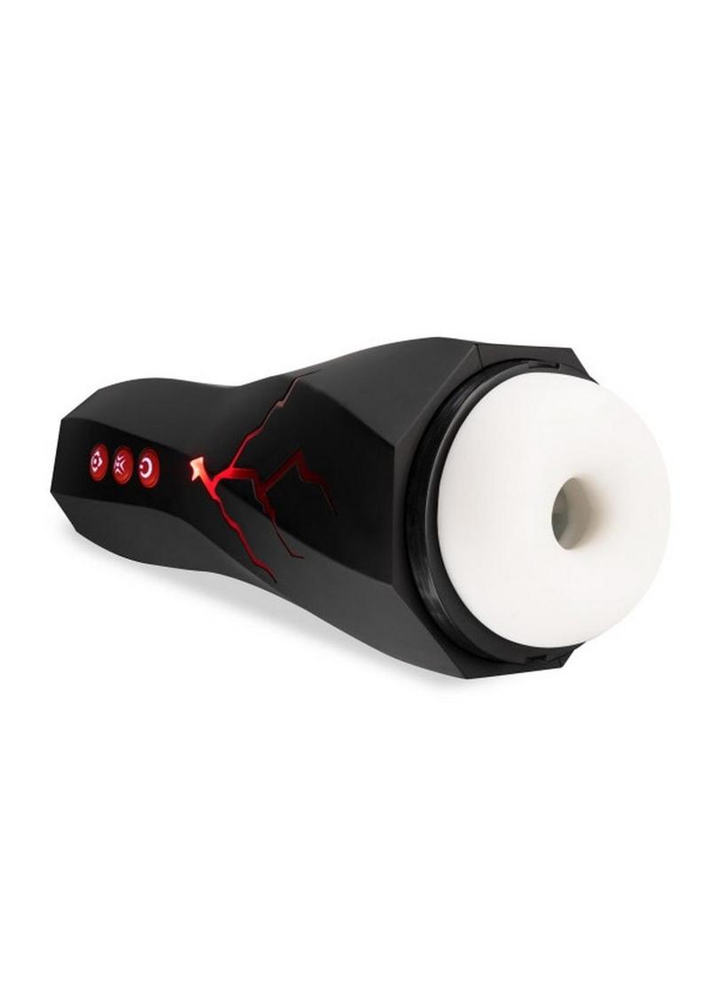 M For Men Storm Rechargeable Masturbator - Black/Red