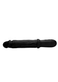 Master Series 8x Auto Pounder Rechargeable Silicone Vibrating and Thrusting Dildo with Handle - Black - 10in