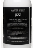 Master Series Jizz Unscented Water Based Lube - 16oz