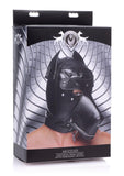 Master Series Muzzled Universal BDSM Hood with Removable Muzzle - Black