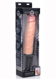 Master Series Onslaught XXL Vibrating Giant 9.75in Dildo Thruster - Vanilla - XXLarge