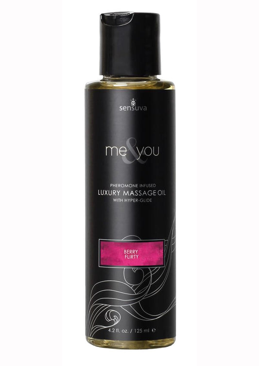 Me and You Pheromone Infused Luxury Massage Oil Berry Flirt - 4.2oz